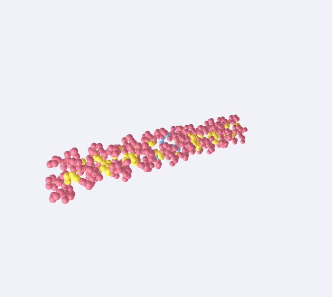 Colágeno (molécula real) en 3D
