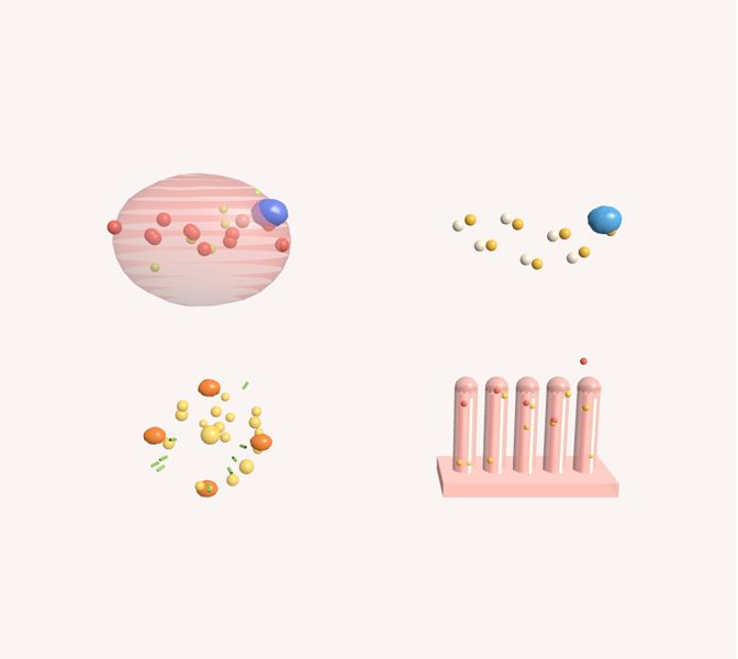 Química de la digestión en 3D