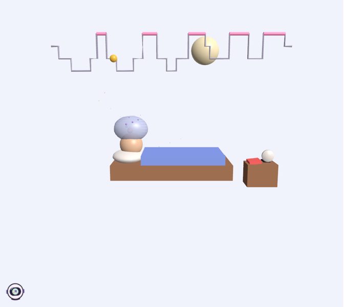 Una noche de sueño en 3D en la app Organauta